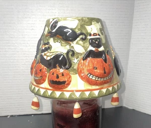 Yankee Candle Teresa Kogut Rarität Halloween Katzen großer Schirm mit Charms leuchten im Dunkeln! - Bild 1 von 21