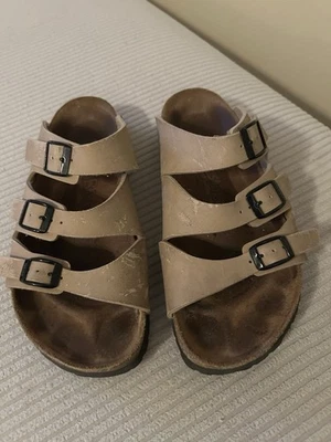 BIRKENSTOCK BIRKI'S FLORIDA BIRKO-FLOR MOCA MUJER 3 CORREAS SANDALIAS EU37/US 6 Foto 1 de 4