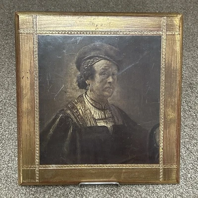 Accesorio de pared vintage Turner A966 “The Kings Squire” Rembrandt placa de madera MCM Foto 1 de 4