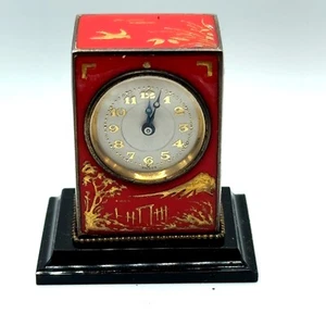 🇨🇭Rare Antique Vacheron Constantin Chinoiserie Silver Enamel Mini Clock🇨🇭 - Picture 1 of 18