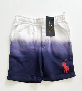 Polo Ralph Lauren Little Boys Dip Dyed Cotton Terry Shorts White Multi Sz 5-NWT - Picture 1 of 1