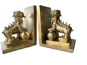 Chinesische Foo Hund Figuren Buchstützen Harz 6", INV# 2005 - Bild 1 von 9