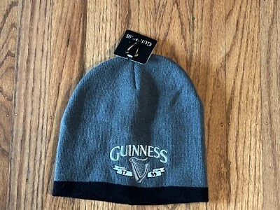 Gorro Guinness ~ Gris/Negro ~ Nuevo con etiquetas  Foto 1 de 3