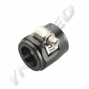 US SHIP AN10 AN-10 Aluminum Fuel Hose Line Clamp HEX Finishers Adapter Black - Picture 1 of 7