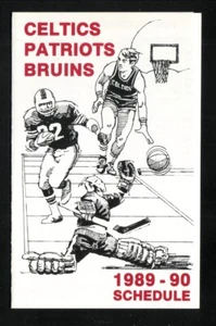Boston Bruins Celtics Patriots 1989-90 Pocket Spielplan Laconia Sparkasse - Bild 1 von 2