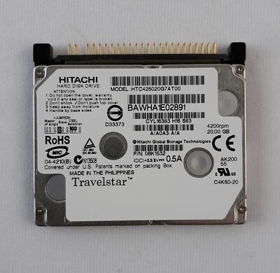Hitachi HTC426020G7AT00 08K1532 Hard Drive - Image 1 of 4