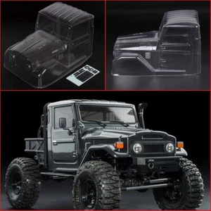 313mm Clear Crawler Body with Stickers 1/10 Off Road Truck Toyota FJ40 SCX10 II - Picture 1 of 12