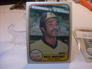 1981 Fleer Baseball #506 - Willie Montanez UER - San Diego Padres 81-008 - Picture 1 of 2