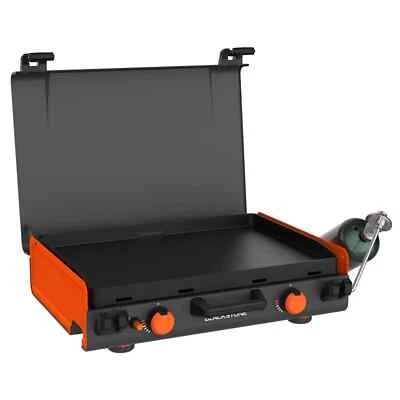 Adventure Ready 20”x14” 2-Burner Propane Camping Griddle with Latching Hood Hand - Image 1 of 4