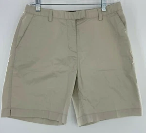 Adidas Mujeres 10 Pantalones Cortos Planos Frente Caminar Elastizados Beige Senderismo Golf Pantalones Cortos - Imagen 1 de 5