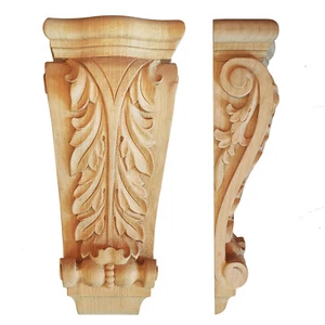 Hand Carved Acanthus e Corbel 6.3 “ W x 3.1” D x 13.6” H - Picture 1 of 5