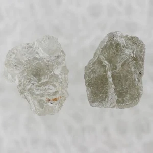 Natural Rough Loose Diamond 2 Diamond Pair Uncut Raw White Grey African Diamonds - Picture 1 of 5