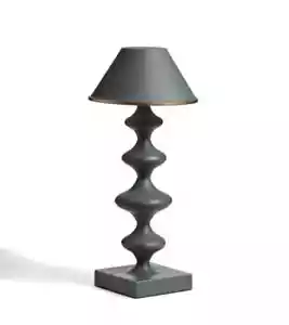Oka Minerva Wireless Table Lamp and Shade - Antique Grey - Picture 1 of 4