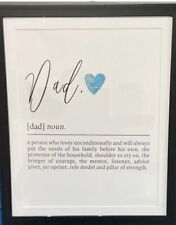 FATHERS DAY GIFTS POEM IN BACK FRAME 10’ X 11’FREE POSTAGE