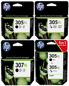Genuine HP 305XL Ink Cartridge, DeskJet 2723 2724 4110e 4120e 4122e 4130e LOT* - Picture 1 of 9