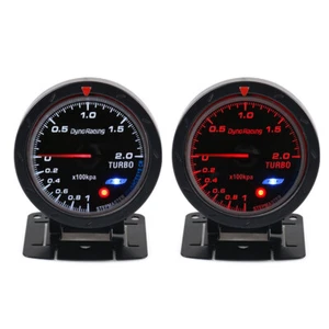 2.5'' 60mm Universal Turbo Boost Gauge 2 Bar White Red LED Car Pressure Meter - Picture 1 of 7