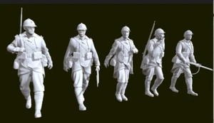 Peddinghaus 3 D Druck 1/72 72F025 5 französische Soldaten marschierend - Bild 1 von 1