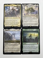 MTG 4x Minas Tirith FOIL Borderless Lot #256/341/420 - Lord of the Rings  LOTR NM