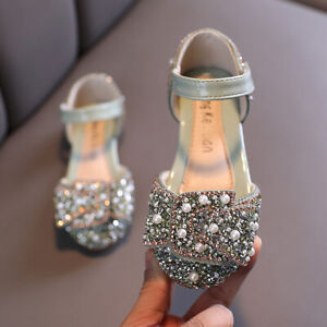 Shoes Pearl Rhinestone Shining Kids Princess Shoes Girls Shoes For Party Wedding