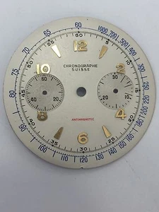 Vintage Chronographe Suisse Dial Quadrante 34 mm - Imagen 1 de 1