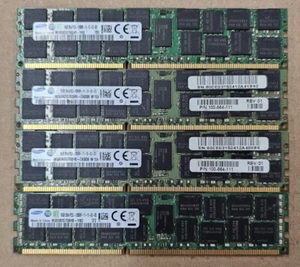 LOT OF 4X 16GB SAMSUNG m393b2g70bh0-yk0 PC3-12800R SERVER MEMORY RAM - Photo 1/3