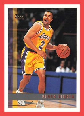 Derek Fisher #182 1997-98 Topps Los Angeles Lakers - Image 1 of 2