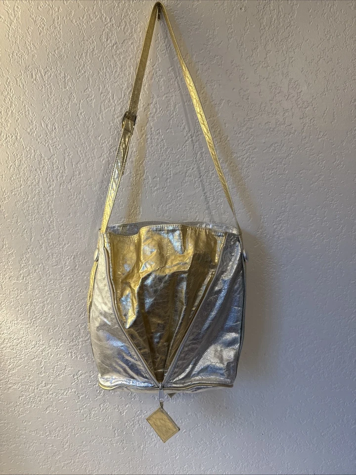 Paul Joseph Monedero Bolso de Hombro/Bolso Bandolera Cuero Metálico - Versátil Nuevo sin Etiquetas Foto 1 de 4