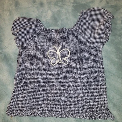 Vintage Christie Brooks Girls Stretch T Shirt Top Size Small 7/8 Butterfly  - Image 1 of 4