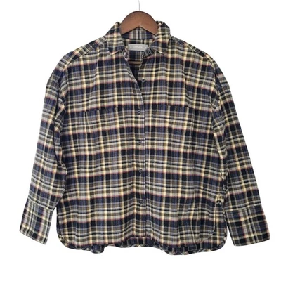 Camisa de franela Everlane The Boxy para mujer talla XS a cuadros múltiples con botones nueva con etiquetas Foto 1 de 4