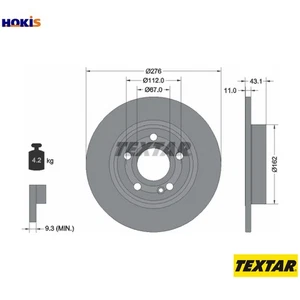 2x BRAKE DISC 92316803 FOR MERCEDES-BENZ B-CLASS A-CLASS B-KLASSE 1.3L 4cyl 1.3L - Picture 1 of 9