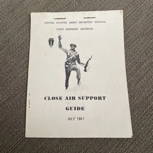 US Army Infantry School Close Air Support Guide 1967 12pp Ft Benning Pocket Size - Picture 1 of 2