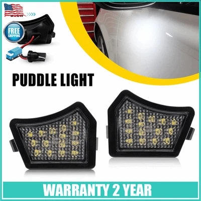 White LED Puddle Lights for Volvo S60 S80 V50 S40 Under Mirror Courtesy Lighting - Image 1 of 4