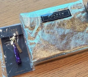 BTS JUNGKOOK GOLDEN Exhibition The Moments Official Microphone Keyring eco bag - Picture 1 of 3