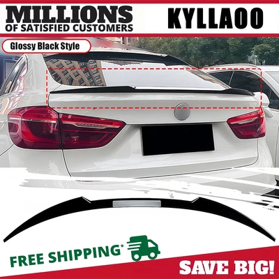 Alerón trasero estilo M4 negro brillante para BMW X6 F16 2015-2019 Foto 1 de 4