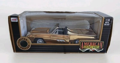 NEW 1:18 Anson American Series 1963 63 Ford GOLD Thunderbird Die Cast Metal Car - Image 1 of 4