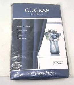 Juego Cortinas Blackout Gris 2 Paneles Cortinas Térmicas Reducción de Ruido Nuevo - Imagen 1 de 7