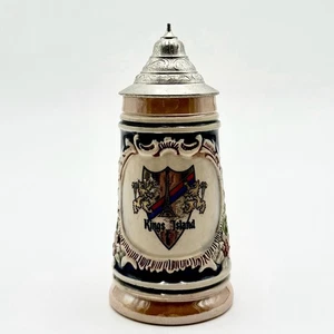 Vintage Kings Island Vergnügungspark Sammlerstück Bierstein mit Zinndeckel - W Germany - Bild 1 von 10