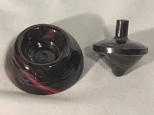 ANDY DAVIS, arte en vidrio spinning top y base, Joker Dark Nights Run (?), #098C - Imagen 1 de 5