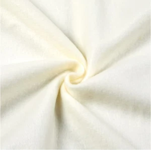 58" Solid Ivory Polyester Fleece Fabric by the Yard - Picture 1 of 2