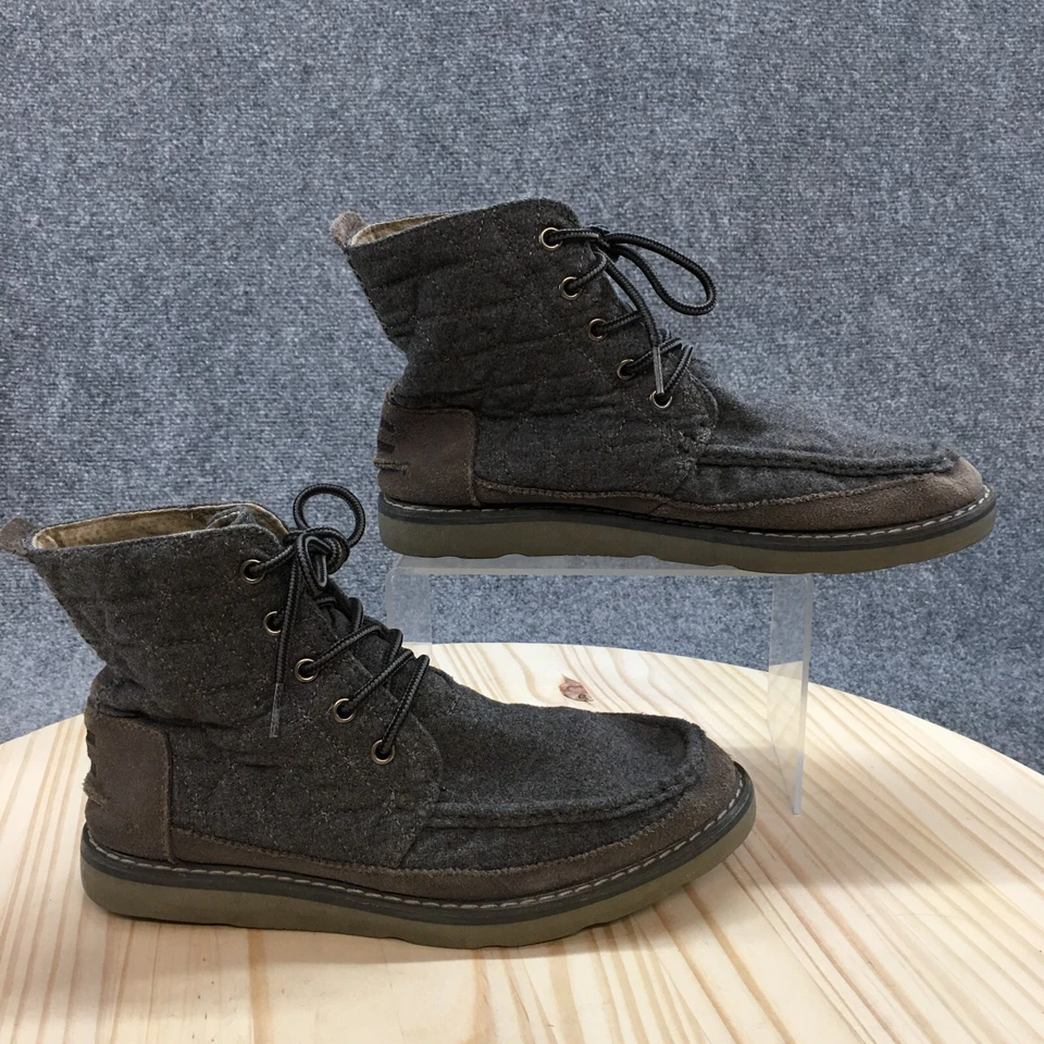 Botas Toms Chukka Mujer 8.5 Gris Cordova Acolchadas Con Cordones Informales Comodidad 140815 Foto 1 de 4