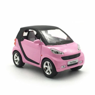 1/24 Smart ForTwo Model Car Diecast Pull Back Toy Cars for Boys Kids Gifts Pink - Image 1 of 4