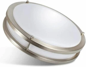 Dimmable LED Flush Mount Ceiling Light Fixture 3000K 4000K 10''/12''/14'' - Picture 1 of 6