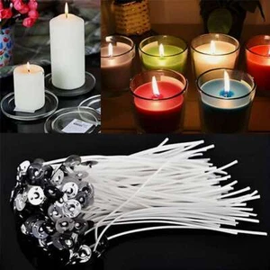 100/200Pcs Candle Wicks 6inch 8inch COTTON Core Candle Making Supplies DIY Craft - Picture 1 of 14