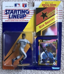 1992 STARTING LINEUP KEN GRIFFEY Jr MLB Action Figure Kenner 1992 New On Card - Picture 1 of 12