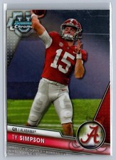 2023 Bowman Chrome University #23 Ty Simpson Rookie Alabama Crimson Tide RC