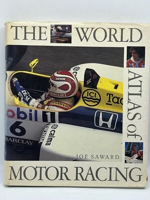 THE WORLD ATLAS OF MOTOR RACING, SAWARD, 1989 CAR AUTO BOOK - Image 1 of 4