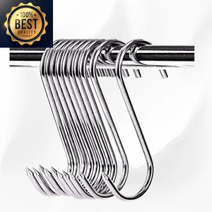 10er Pack Fleischhaken 4" 4 mm, Edelstahl Metzgerhaken Fleischhaken für Smoker, - Bild 1 von 2