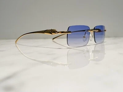 Panther Big C Square Gold &silver / Red/Gray/blue/green Wires Woods Glasses - Image 1 of 4
