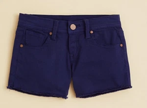 38$ AQUA Girls' Basic Denim Shorts, Navy, Size 5, MSRP - Picture 1 of 3