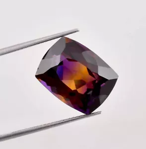 Pietra Preziosa Ametrina Naturale Bicolore 16x12mm Impeccabile 13,95 Ct (Certificata GIT) - Foto 1 di 6